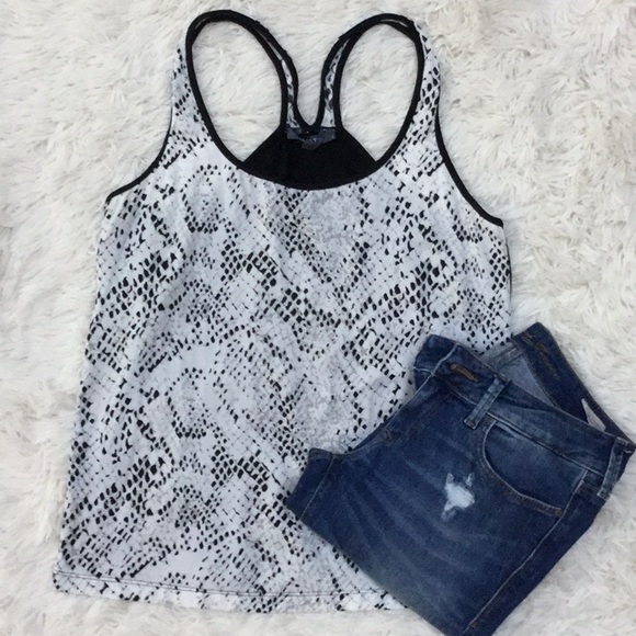 Tart Tops - Tart Racerback Tank 💗 Black & White Snakeskin